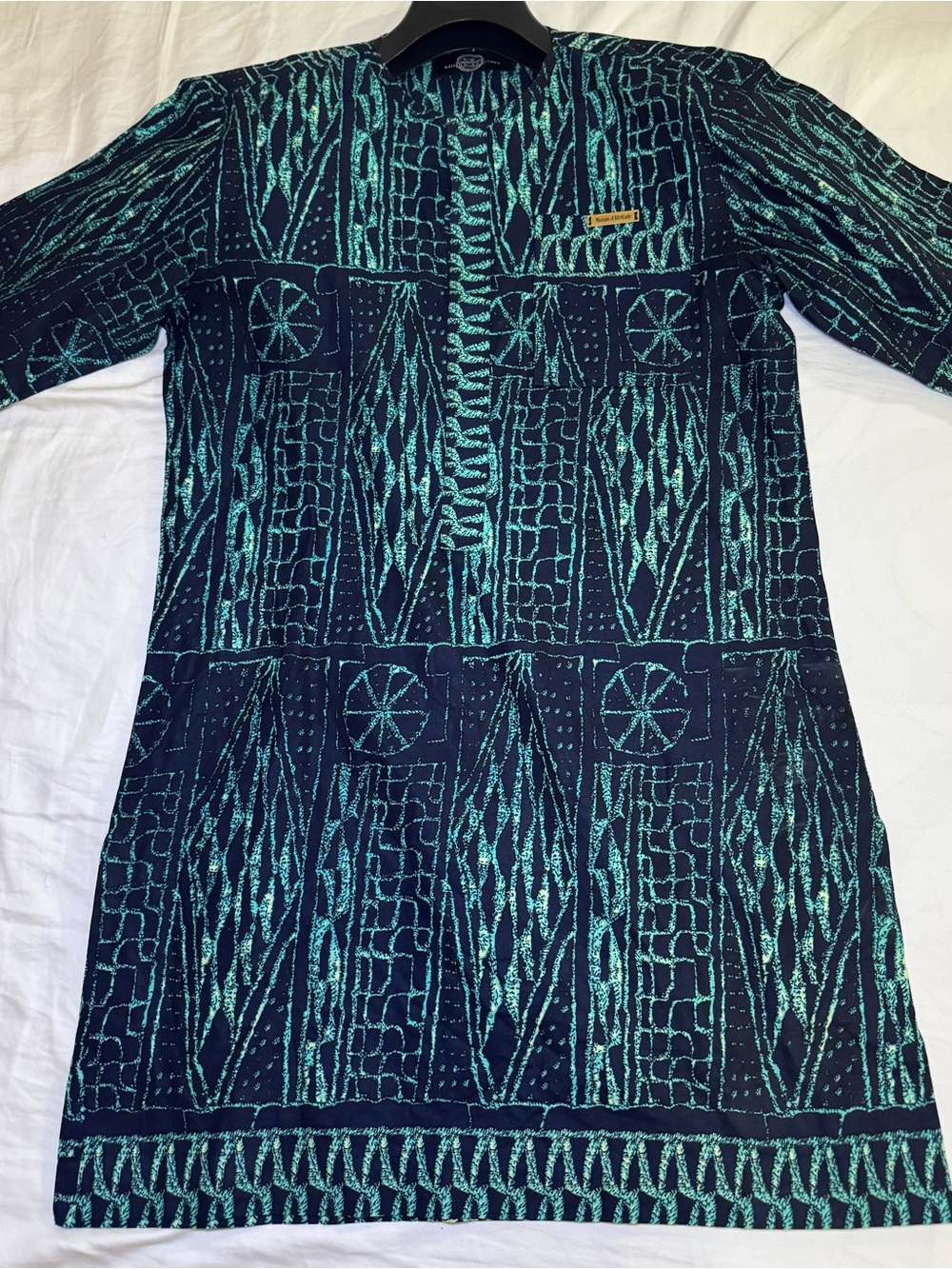 Maison d'Afritude Men's Blue Navy The NDOP Print Dashiki